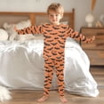 thumbnail image 6 of joogoo Bats Orange 2 Piece Long Sleeve Tee and Pants Cotton Pajama Set 6Y, 6 of 7