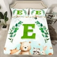 thumbnail image 2 of Feelyou Cartoon Monogrammed E Full Size Sheets for Kids, Jungle Raccoon Bed Sheets, Cute Animal Wildlife Sheet Sets, Super Cozy Room Decor, 4 Pieces, 2 of 7