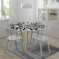 thumbnail image 2 of Datura Geometric Art Abstract Black and White Traditional Decor Table Set for Home 40"-48" ,24jl16caA126, 2 of 7