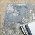 thumbnail image 6 of 6' X 9' Grey Blue Ivory Navy Beige And Brown Abstract Power Loom Stain Resistant Area Rug, 6 of 10