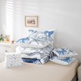 thumbnail image 6 of Manfei Sketch Seashell Bow 7-Piece Twin Bedding,Starfish Coral Ocean Bedding Comforter Set,Colorful Stars Reversible, 6 of 7