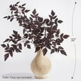 thumbnail image 2 of Fall Decor - Set of 6 18" Artificial Plum Purple Cimicifuga Ramosa Leaves - Farmhouse Foliage Stems for AutumnThanksgiving Harvest Halloween - Fall Clearance Table Centerpieces for Wedding Home Room, 2 of 8