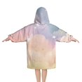 thumbnail image 2 of Soft Cloud Starry Scene Blanket Hoodies for Kids 6-13YR Oversize Wearable Blanket Hoodies for Boys Girls Teens, 2 of 7