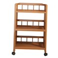thumbnail image 3 of DOLITY Bamboo Corner Shelf 3 Tier Storage Cabinet Low Bedside Table Corner Shelf Corner 35cmx30cmx75cm, 3 of 9