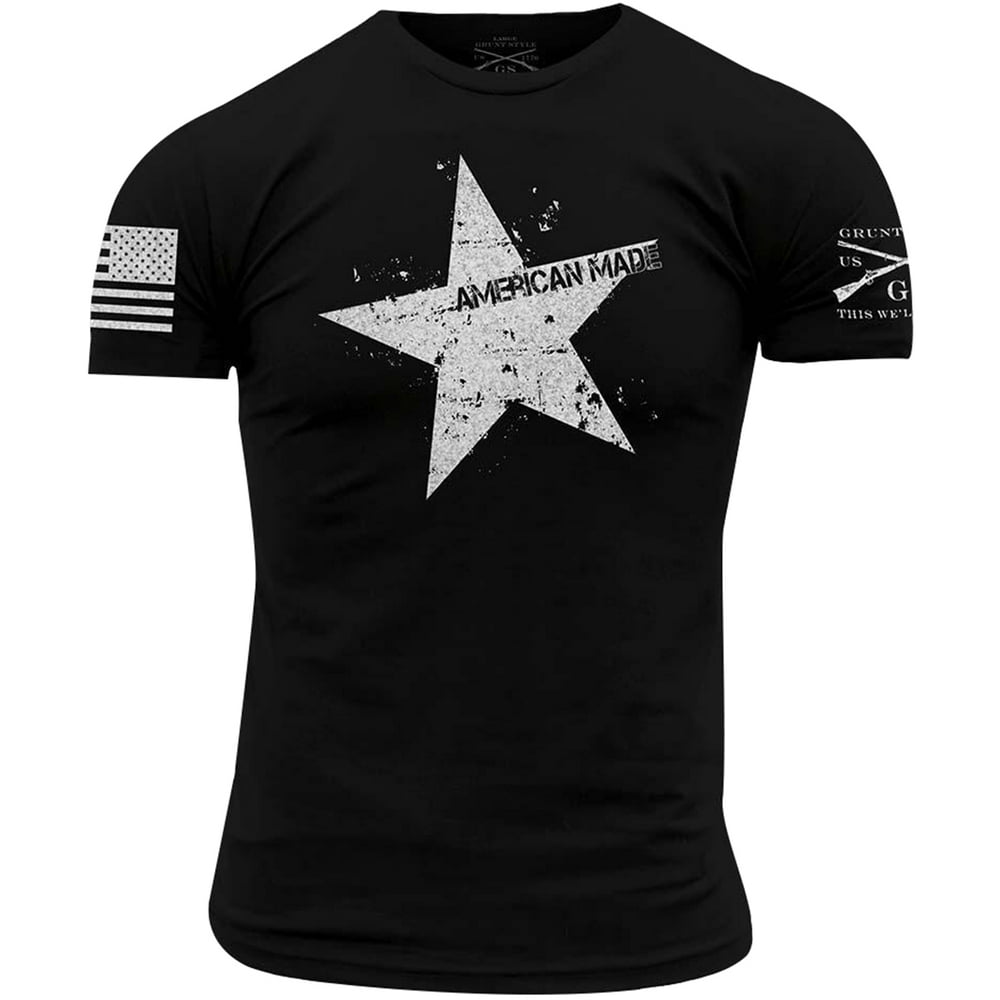 Grunt Style Grunt Style Star Cotton Blend Crewneck TShirt Black