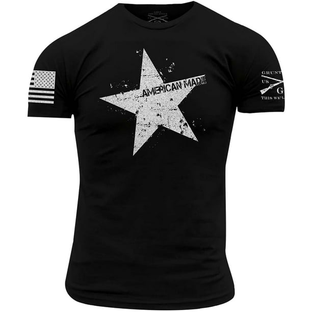 Grunt Style - Grunt Style Star Cotton Blend Crewneck T-Shirt - Black ...
