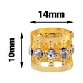 thumbnail image 4 of Dreadlocks Beads, Rhinestone Metal Hair Cuffs - Gold & Silver, Durable & Stylish - for Women Braids Hair Decoration, 4 of 6