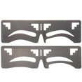 thumbnail image 1 of MasteelfCA 2Pcs Eyebrow Ruler Stainless Steel Eyebrow Stencil Guide Makeup Tool for Women Girls, 1 of 8
