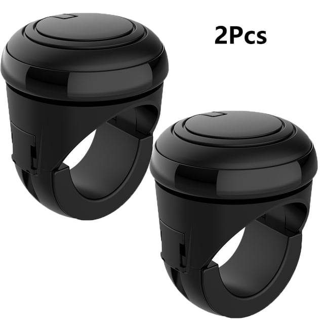 Joefnel - 2 pomos giratorios universales antideslizantes para volante de coche, rotación de 360°, con forma de bola para coches y camiones