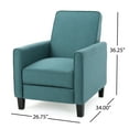 thumbnail image 3 of Noble House Arden Standard Fabric Push Back Recliner, Blue, 3 of 7