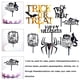 thumbnail image 4 of Bearachild 7 Uds conjunto de adornos para pasteles fiesta de Halloween Cupcake pastelería decoración acrílica adorno para pastel de vacaciones Kits de decoración para fiestas Bearachild HA000160-00B, 4 of 6