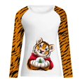 thumbnail image 4 of Blusa de manga larga con estampado de cuello redondo para mujer Pompotops gfhjh17044, 4 of 4
