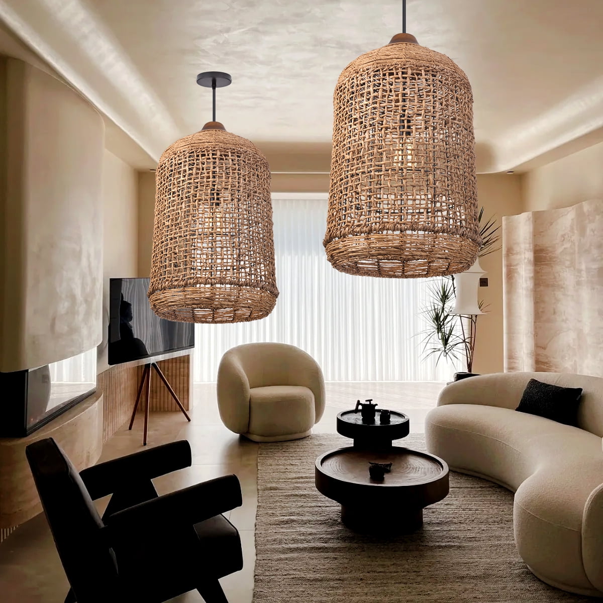 Arturesthome Brandy Koi Lampshade Hanging Ceiling Light Handmade Lampshade
