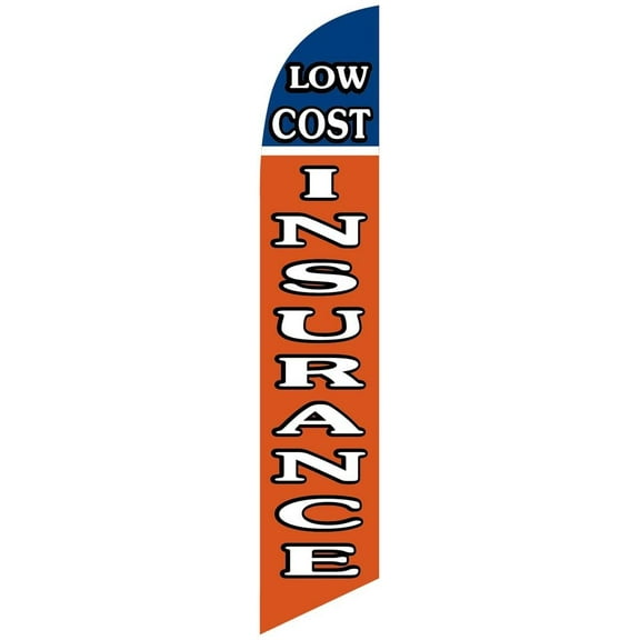 Low Cost Insurance Feather Banner Swooper Flag, Replacement Flag Only