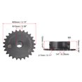 thumbnail image 2 of Uxcell Roller Sprocket B Type, Single Strand Pitch, C45 Carbon Steel 10mm, 2 of 6