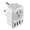 A002- Clear (UK Plug), variant on International Adapter India to Us Plug Adapter 3 Plug Wall Adapter Universal Outlet Adapter International, White 1 Pack