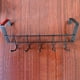 thumbnail image 4 of Acero inoxidable 5 ganchos sobre puerta percha ropa soporte estante organizador, 4 of 8