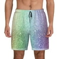 thumbnail image 2 of Picia Beautiful Glitter pattern Mens Swim Trunks with Compression Liner Stretch Beach Shorts Quick Dry with Zipper Pockets No-Chafing Board Shorts-3X-Large, 2 of 9