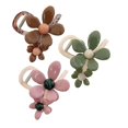 thumbnail image 2 of Pinzas rectas con forma de pico de pato y flores retro, horquilla y pinza recta con forma de pico de pato y flores retro, pinzas para el pelo elegantes con forma de pico de pato, planas y de fijación, 2 of 8