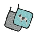 thumbnail image 2 of Carolines Treasures BB3741PTHD French Bulldog Checkerboard Blue Pair of Pot Holders , 7.5HX7.5W, multicolor, 2 of 3