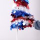 thumbnail image 4 of 5FT Artificial Tinsel Tree 4 de julio Día de la Independencia Tinsel Leyfeng Oropel de lentejuelas, 4 of 7