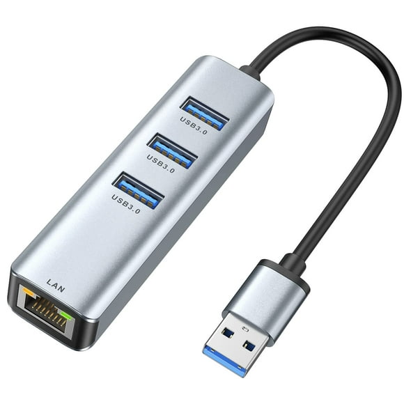 Adaptador USB 3.0 a Ethernet ABLEWE Hub USB 3.0 de 3 puertos