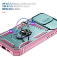 thumbnail image 5 of Allytechgroup Case For iPhone 16 Pro with Slide Camera Cover, [Include 1x Screen Protector] 360° Rotated Kickstand Military Grade Shockproof Protective Cover For iPhone 16 Pro, Green+Pink, 5 of 9