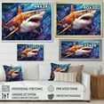 thumbnail image 4 of Designart "Marine Sanctuary II" Shark Floater Framed Wall Art Prints, 4 of 5