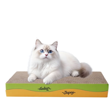 Cat Scratching Board Corrugate Cat Scratcher for Indoor Cats with Catnip Cat Scratch Pad with Scratch Textures Design Cardboard Cat Scratcher with Double-Sided Usability
