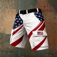 thumbnail image 4 of Casual Shorts for Men Men's Patriotic Independence Day Print Cargo Pants Outdoor Work Utility Trousers for Hiking Camping Adventure and Travel Red L, 4 of 5