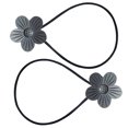 thumbnail image 3 of Corbata de cortina para ventana, cuerda decorativa de metal, cortina de flores, correa de adsorción para baño de oficina, gris 2 Piezas Eigraketly HA002832-02, 3 of 6