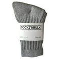 thumbnail image 2 of SOCKS'NBULK 60 Pairs Wholesale Bulk Sport Cotton Unisex Crew, Ankle, Tube Socks, Men Woman Children Sock Size 10-13" (Kids Gray Crew 6-8), 2 of 4