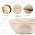 thumbnail image 5 of HBlife 2Pack Bread Proofing Baskets with Liners for Home Sourdough Bakers Baking 8.5Inch, 5 of 8
