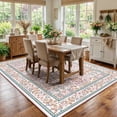 thumbnail image 3 of CHITOOMA 5'x7' Area Rugs for Living Room, Floral Washable Rug Boho Non-Slip Printed Carpet, Vintage Stain Resistant Indoor Rug for Bedroom Dining Room Home Office, 3 of 10