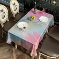 thumbnail image 2 of Colorful Floral Watercolor Pattern Rectangle Tablecloth 60"x120",Waterproof Polyester Rectangle Table Cloth, Wipeable Spillproof Polyester Tablecloth for Dining, Camping, Indoor and Outdoor, 2 of 6