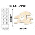 thumbnail image 2 of Unfinished Wood Mushrooms Shape - Craft - up to 46" 8" / 1/2", 2 of 5
