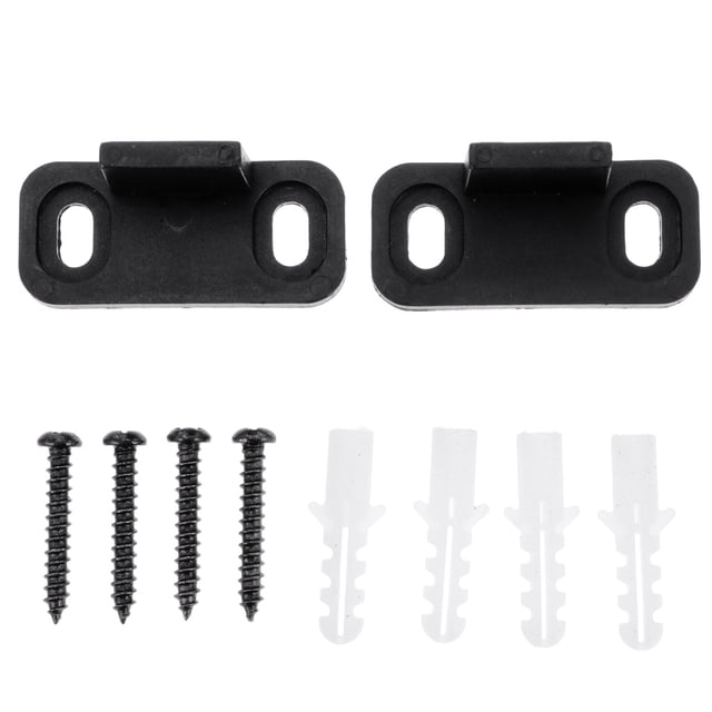 FUTUREORYY 2 Sets Sliding Door Guides Plastic Black Prevent Swinging Installation