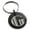 Black, variant on Stainless Steel Letter G Initial Metro Retro Monogram Engraved Small Medallion Circle Charm Keychain Keyring