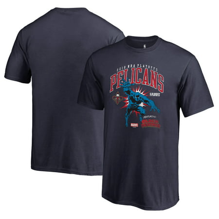New Orleans Pelicans Fanatics Branded Youth 2018 NBA Playoffs Marvel Black Panther Wakanda T-Shirt - Navy