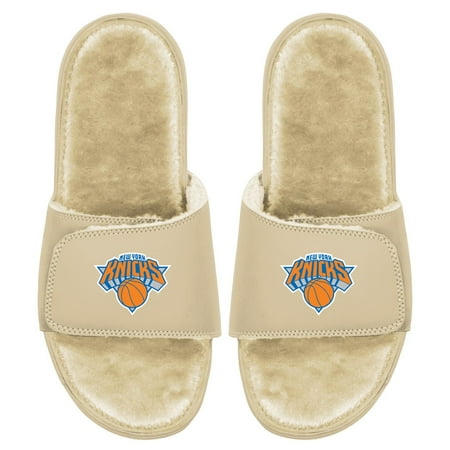 

Men s ISlide Tan New York Knicks Dune Faux Fur Slide Sandals