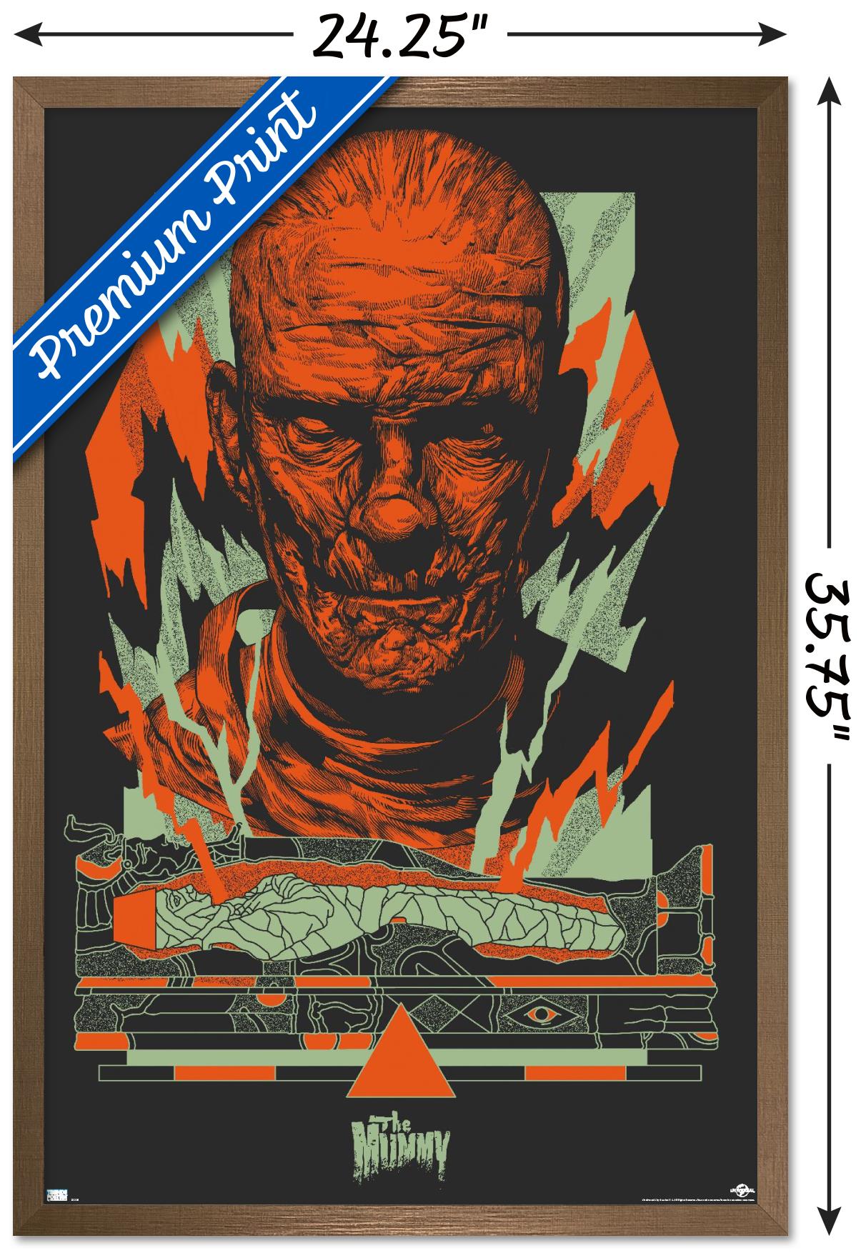 The Mummy - Illustration Wall Poster, 22.375" x 34" Framed