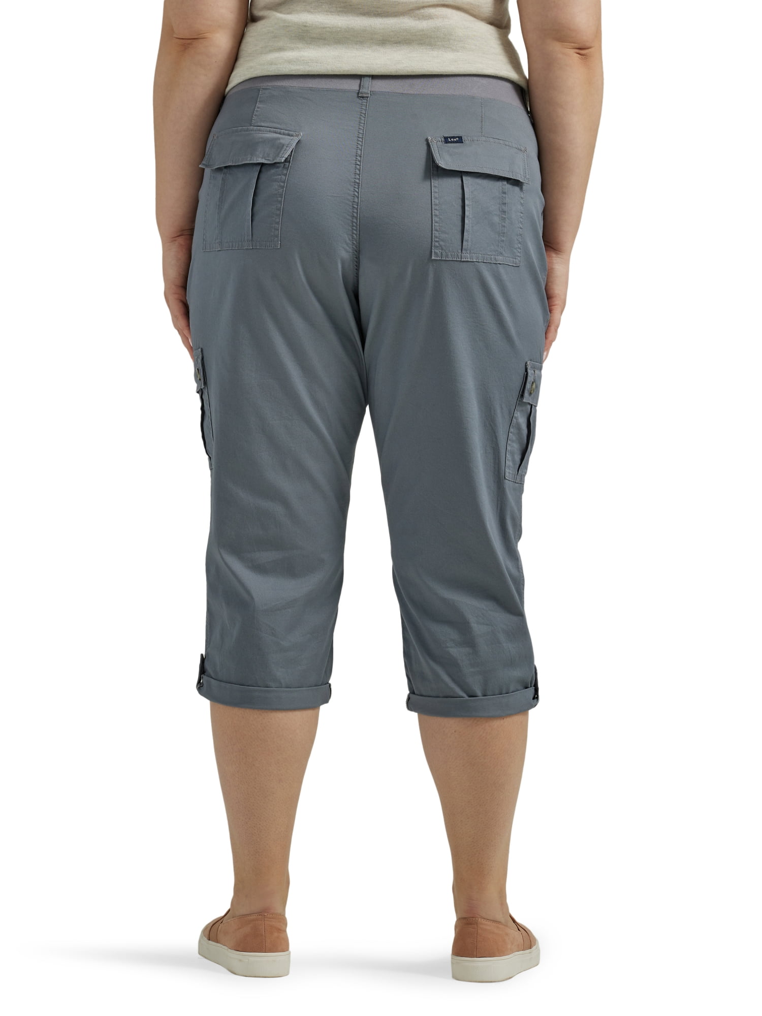 Lee Women's Plus Size Flex-to-Go Cargo Capri