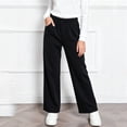 thumbnail image 5 of Jalioing Big Girls Straight Leg Sweatpants Solid Casual Loose Elastic Waist Open Bottom Joggers Workout Trousers, 5 of 6