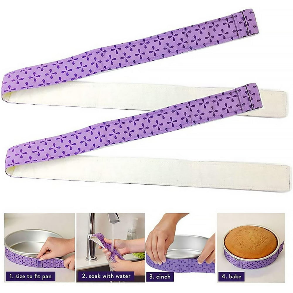 Bake Even Strip, 2Piece Cake Pan Strips, Super Absorbent Thick Cotton