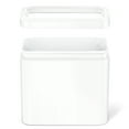 thumbnail image 2 of simplehuman 25 Liter / 6.6 Gallon Slim Open Top Trash Can, Commercial Grade Heavy Gauge White Stainless Steel, 2 of 5