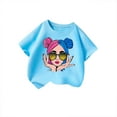 thumbnail image 3 of TOOYOU Girls Top Summer Graphic T-Shirt Kid Cute Casual Round Neck Short Sleeve Tee Multiple Colors Graphic T-Shirt Size 13-14 Years Blue, 3 of 5