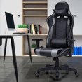 thumbnail image 3 of Costway Massage Chaise de Jeu Course Ordinateur Inclinable avec Support Lombaire, 3 of 9