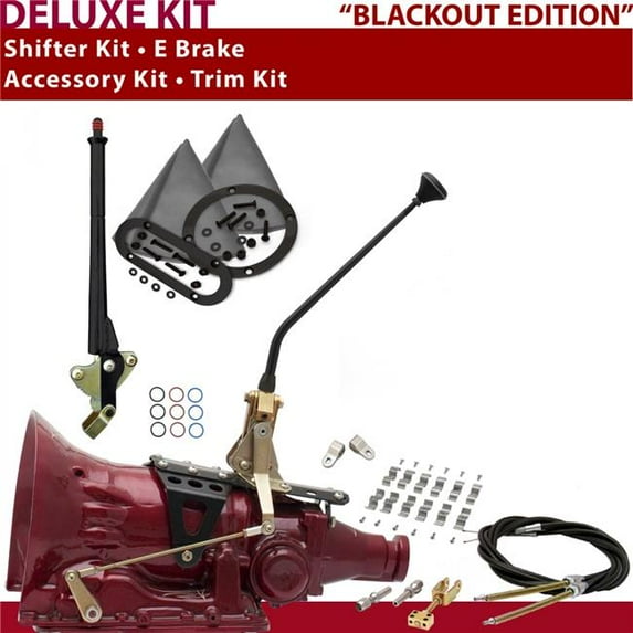American Shifter 4L60E Shifter Kit Black 12 in. E Brake Cable Clamp Clevis Trim Kit for D94D8
