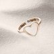 thumbnail image 5 of Anillos para mujer, regalos para mujer, personalidad contraída, exquisita, esbelta, letra principal, pequeña, fresca, anillo de cobre para mujer., 5 of 5