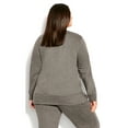 thumbnail image 2 of Avenue Women's Plus Size Hi Lo Sweat Top, 2 of 2
